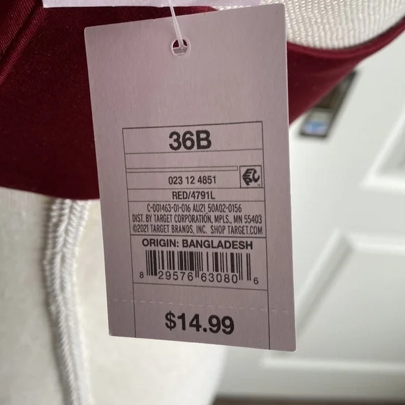 Auden - "The Icon", 36B Merlot / Red Lightly Lined Full Coverage Underwi…‌‌ - Picture 6 of 8